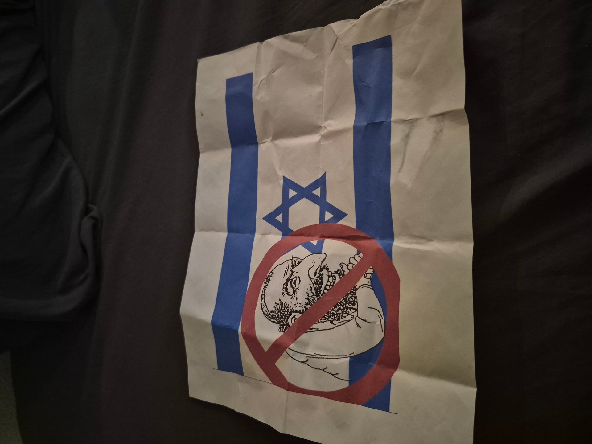Photo for Antisemitic poster on main street in San Marco La ...